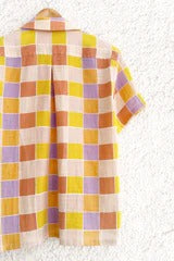 Premium Multicolor Checkered Half Sleeve Casual Shirt for Men | Soft Cotton Blend Regular Fit