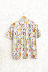 Premium Multicolor Geometric Printed Half Sleeve Casual Shirt for Men | Cotton Blend Regular Fit